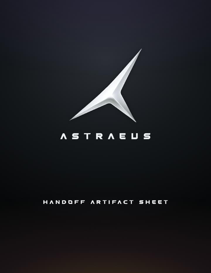 Handoff Artifact Sheet — cover